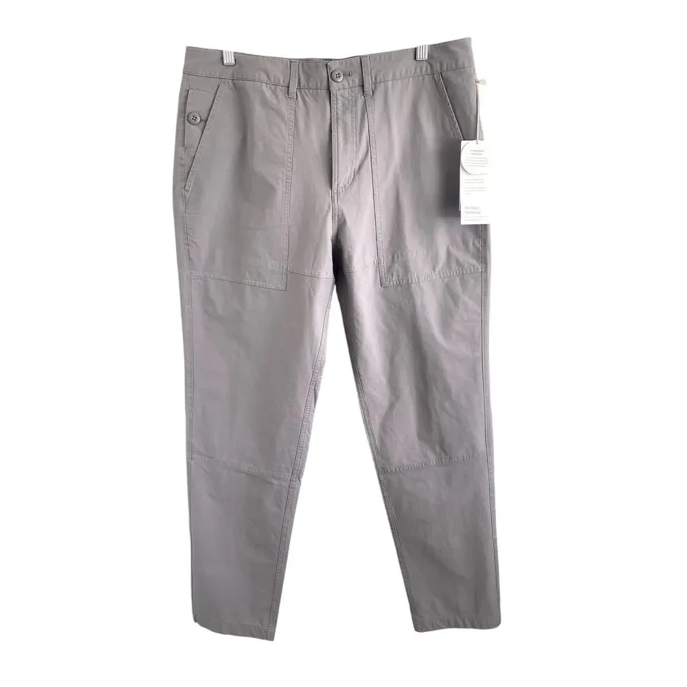 Vuori Sz 33 Barren Classic Fit Pant Gray Cotton Pockets Stretch Utility Casual - Picture 2 of 13